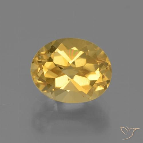 2.84ct Натуральный Золотисто-оранжевый Цитрин, Овал, VVS-VS