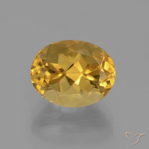 2.78ct Натуральный Темно-золотой Цитрин, Овал, VVS-VS