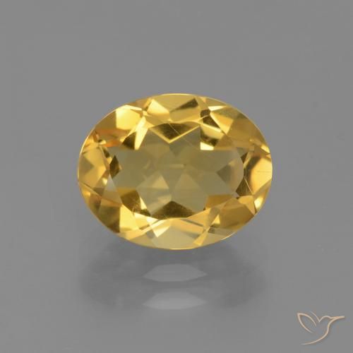 2.24ct Натуральный Средне-светлый золотистый Цитрин, Овал, Чистота VVS