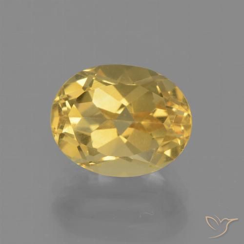 3.05ct Натуральный Средний золотой Цитрин, Овал, VVS-VS