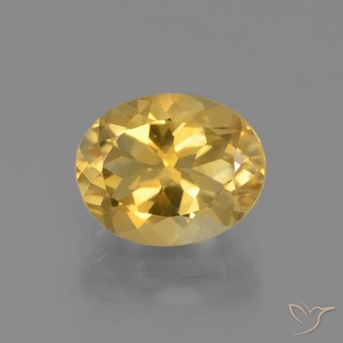 2.34ct Натуральный Яркое золото Цитрин, Овал, VVS-VS