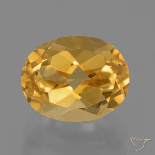 2.96ct Натуральный Темно-золотой апельсин Цитрин, Овал, VVS-VS