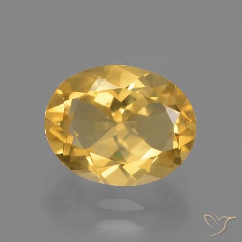 2.41ct Натуральный Яркое золото Цитрин, Овал, Чистота VS