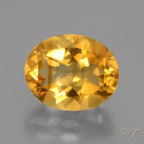 2.72ct Натуральный Глубокий оранжево-золотой Цитрин, Овал, VVS-VS