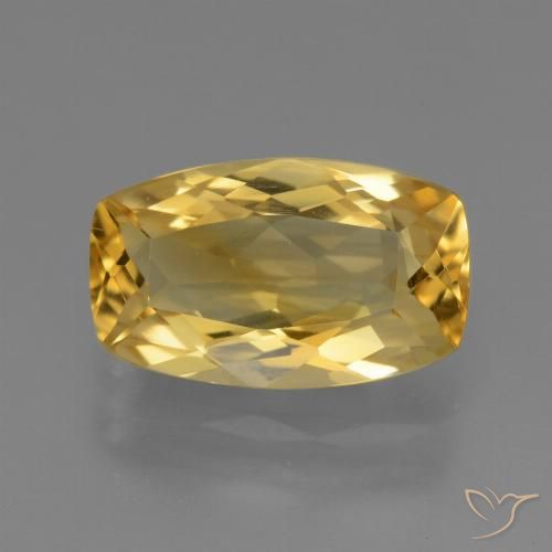 2.82ct Натуральный Средне-светлый золотистый Цитрин, Подушка, Чистота VS