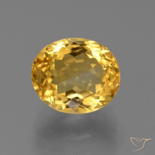 4.88ct Натуральный Темно-золотой апельсин Цитрин, Овал, VVS-VS