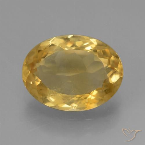 3.52ct Натуральный Золотисто-оранжевый Цитрин, Овал, Чистота VS