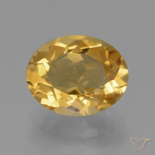 4.91ct Натуральный Темно-золотой апельсин Цитрин, Овал, Чистота VVS