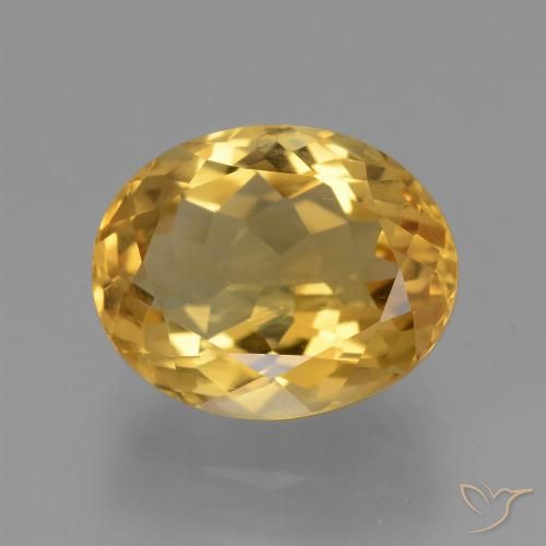 4.15ct Натуральный Темно-золотой апельсин Цитрин, Овал, VVS-VS