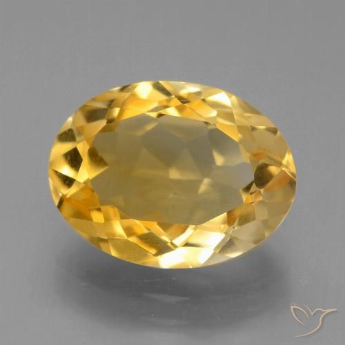 3.93ct Натуральный Яркое золото Цитрин, Овал, VVS-VS