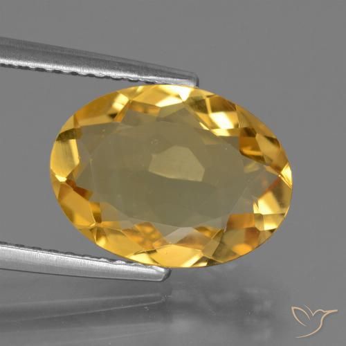 3.08ct Натуральный Темно-золотой апельсин Цитрин, Овал, Чистота VVS