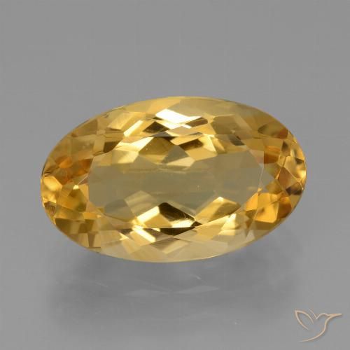 3.73ct Натуральный Темно-золотой апельсин Цитрин, Овал, VVS-VS