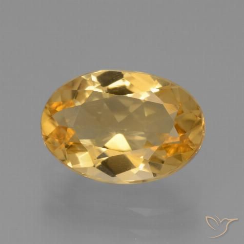 2.48ct Натуральный Средне-темный золотистый Цитрин, Овал, Чистота VVS