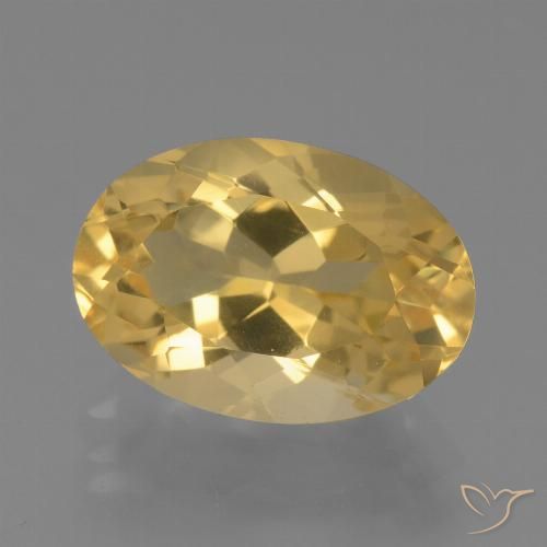 4.46ct Натуральный Среднее золото Цитрин, Овал, Чистота VVS
