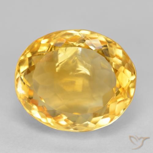 6.38ct Натуральный Среднее золото Цитрин, Овал, SI