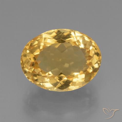 6.03ct Натуральный Средне-темный золотистый Цитрин, Овал, Чистота VVS