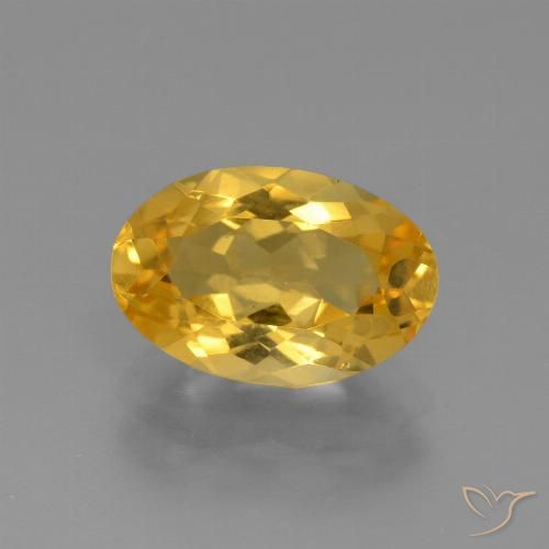 2.21ct Натуральный Темно-золотой апельсин Цитрин, Овал, Чистота VVS