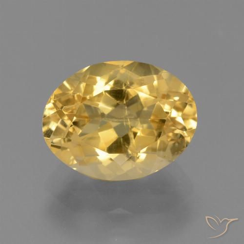 3.51ct Натуральный Среднее золото Цитрин, Овал, Чистота VS