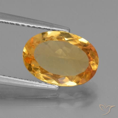 2.70ct Натуральный Глубокий оранжево-золотой Цитрин, Овал, Чистота VVS