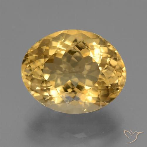 6.89ct Натуральный Яркое золото Цитрин, Овал, Чистота VVS