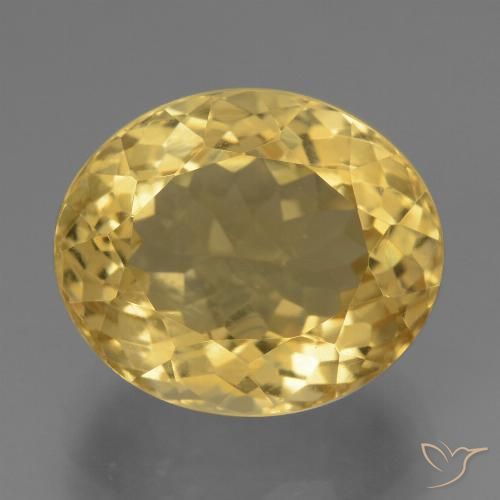 7.40ct Натуральный Золотой Цитрин, Овал, Чистота VVS