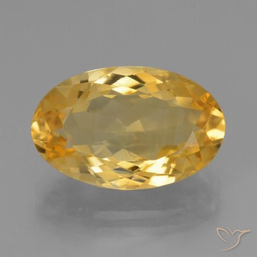 5.44ct Натуральный Темно-золотой апельсин Цитрин, Овал, Чистота VVS
