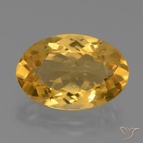 6.22ct Натуральный Темно-золотой апельсин Цитрин, Овал, Чистота VVS