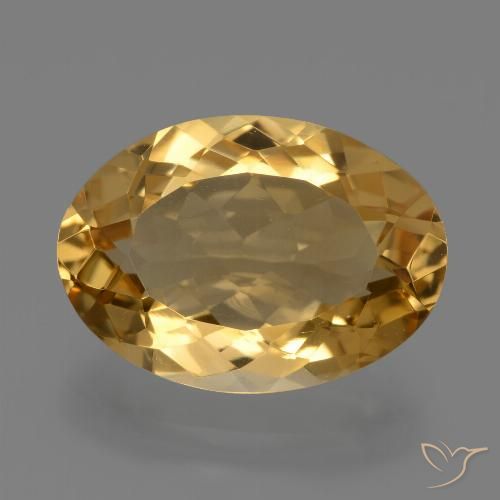 6.08ct Натуральный Темно-золотой апельсин Цитрин, Овал, Чистота VVS