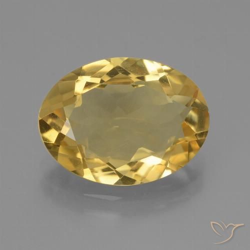 4.24ct Натуральный Среднее золото Цитрин, Овал, Чистота VVS