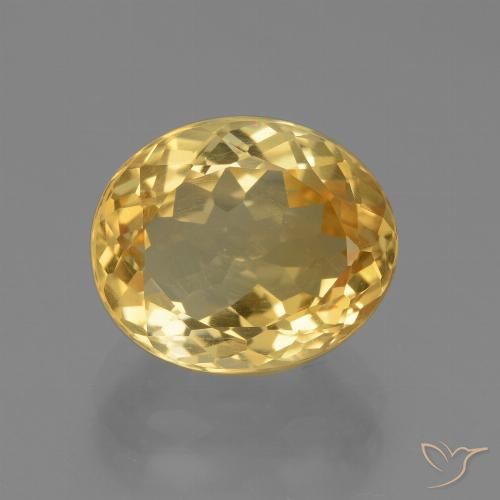 5.01ct Натуральный Светло-золотистый Цитрин, Овал, Чистота VS