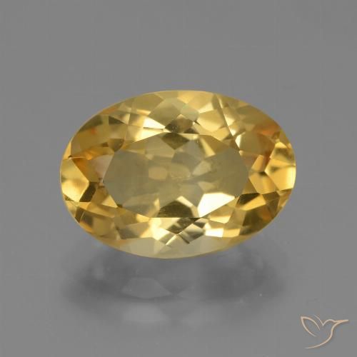 4.01ct Натуральный Золотисто-оранжевый Цитрин, Овал, VVS-VS