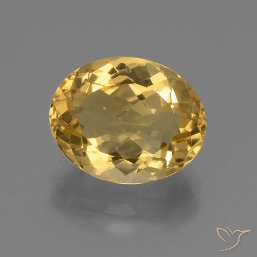 4.47ct Натуральный Золотисто-оранжевый Цитрин, Овал, Чистота VVS