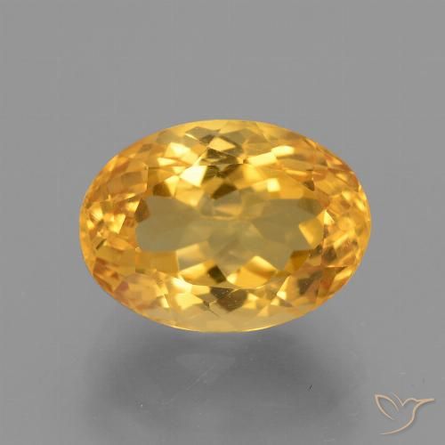 3.98ct Натуральный Средний золотой Цитрин, Овал, Чистота VVS