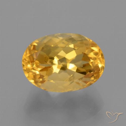 4.23ct Натуральный Средний золотой Цитрин, Овал, VS-SI