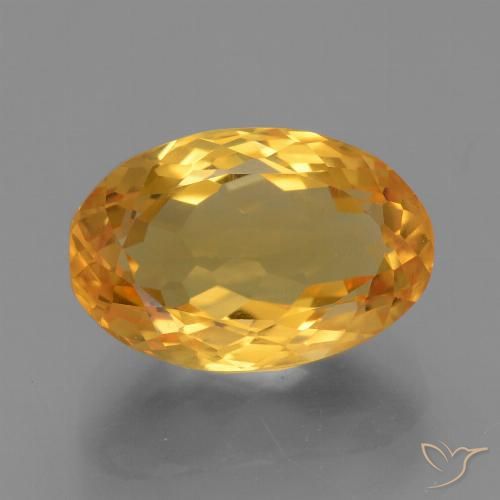 4.97ct Натуральный Золотисто-оранжевый Цитрин, Овал, Чистота VVS