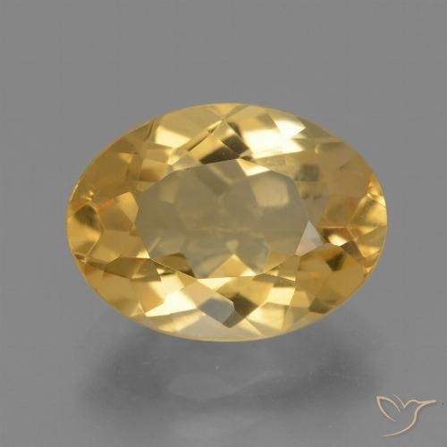 2.84ct Натуральный Яркое золото Цитрин, Овал, Чистота VVS