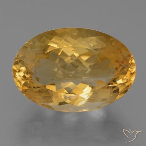 10.94ct Натуральный Темно-золотой апельсин Цитрин, Овал, Чистота VVS