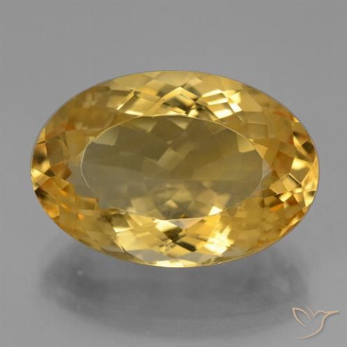 10.67ct Натуральный Средний золотой Цитрин, Овал, Чистота VVS