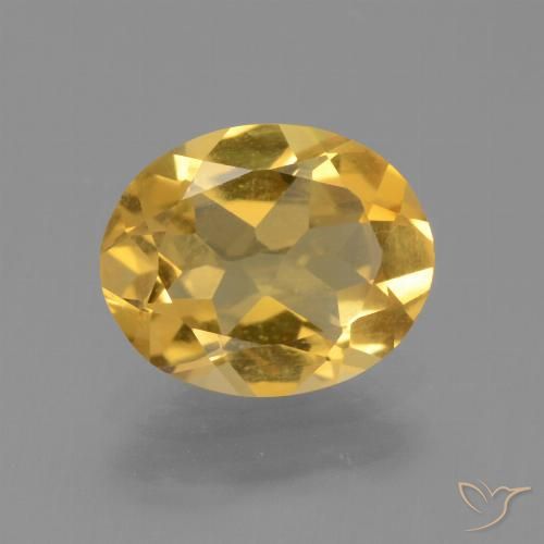 1.84ct Натуральный Золотисто-оранжевый Цитрин, Овал, VVS-VS