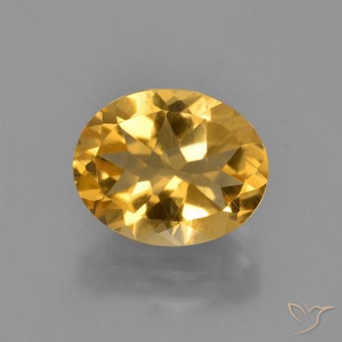 2.68ct Натуральный Темно-золотой апельсин Цитрин, Овал, VVS-VS