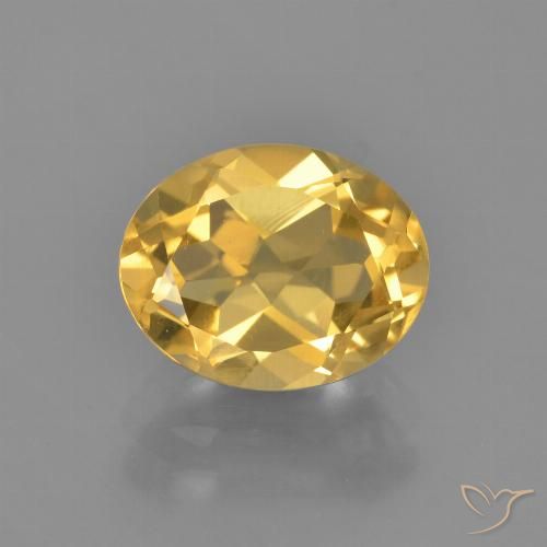 2.65ct Натуральный Золотисто-оранжевый Цитрин, Овал, Чистота VVS