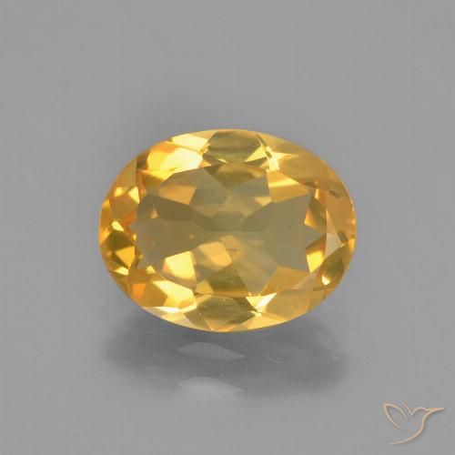 2.06ct Натуральный Средний золотой Цитрин, Овал, VVS-VS