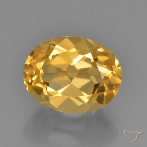 2.40ct Натуральный Золотисто-оранжевый Цитрин, Овал, Чистота VS