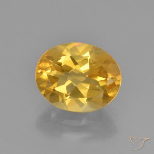 2.41ct Натуральный Средний золотой Цитрин, Овал, Чистота VVS