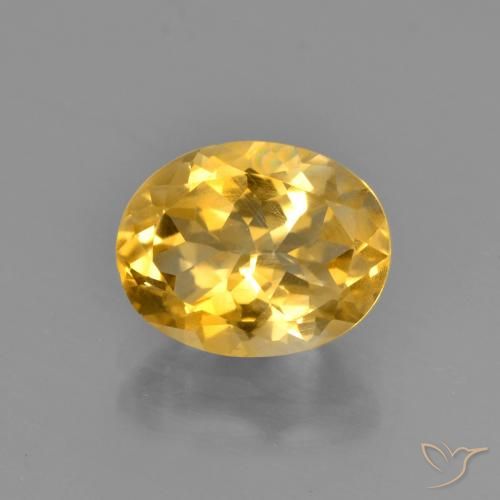 2.15ct Натуральный Золотой Цитрин, Овал, Чистота VS