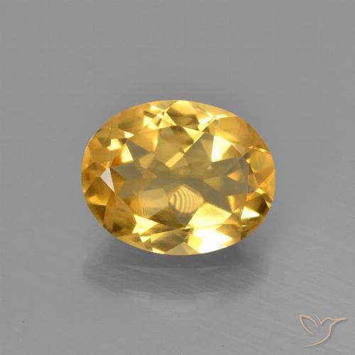 1.84ct Натуральный Золотой Цитрин, Овал, VVS-VS