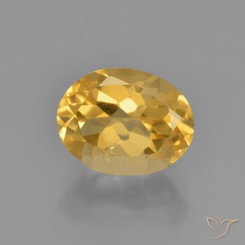 2.41ct Натуральный Яркое золото Цитрин, Овал, Чистота VVS