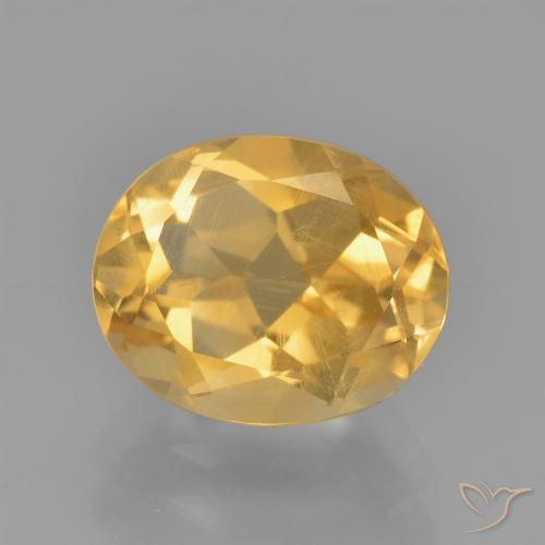2.57ct Натуральный Яркое золото Цитрин, Овал, Чистота VS