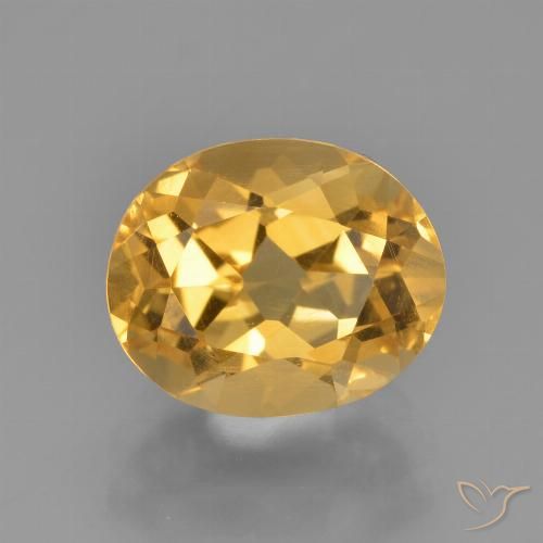 2.45ct Натуральный Темно-золотой апельсин Цитрин, Овал, Чистота VS