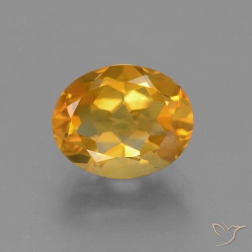 2.31ct Натуральный Средний апельсин Цитрин, Овал, VVS-VS